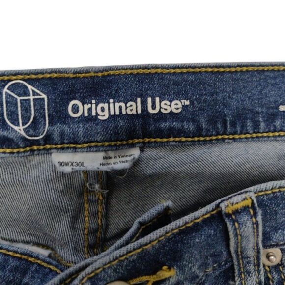 Original Use Distress Blue Slim Taper Jeans Size 30/30 - Picture 2 of 8